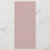 Je initiële letters op stoffig roze modern en eleg menu (Achterkant)