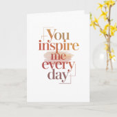 Je inspireert me elke dag kaart (Gele Bloem)