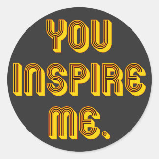 Je inspireert me ronde sticker