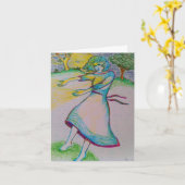 Je inspireert me (vrouw) kaart (Gele Bloem)