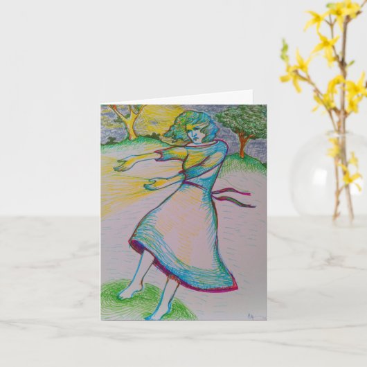 Je inspireert me (vrouw) kaart (Gele Bloem)