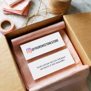 Je Instagram-handvatnaam & social media-pictogram Mini Visitekaartje