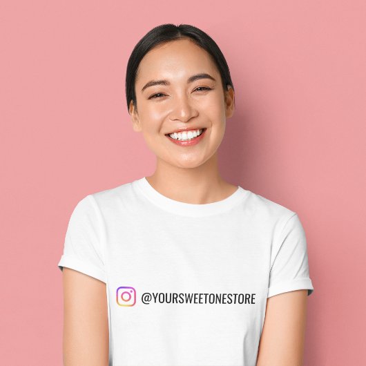 Je Instagram Naam & Social Media Icoon Promo T-shirt
