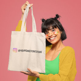 Je Instagram Naam & Social Media Icoon Promo Tote Bag