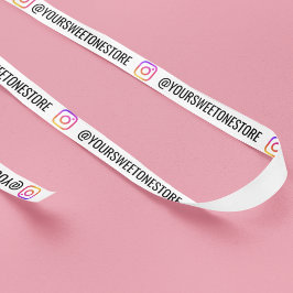 Je Instagram Naam Social Media Logo Icoon Satijnen Lint