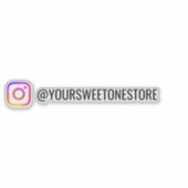 Je Instagram Naam Social Media Logo Icoon Sticker (Voorkant)