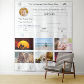 Je Instagram-profiel foto booth achtergrond prop Wandkleed (In situ)