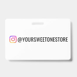 Je Instagramnaam & Social Media-pictogram-ID Badge