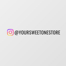 Je Instagramnaam & social media-pictogrampromo Raamsticker