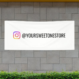 Je Instagramnaam & Social Media-pictogrampromo Spandoek