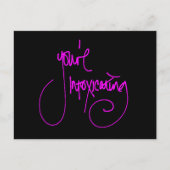 JE INTOXICEERT CHEEKY FLIRTING GEZEGDEN COMPLI BRIEFKAART (Voorkant)