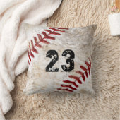 Je Jersey nummer, Monogram Dirty Baseball Pillow Kussen (Deken)