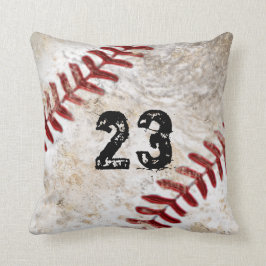Je Jersey nummer, Monogram Dirty Baseball Pillow Kussen