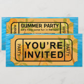 Je kaartje voor de zomerfeest nodigt uit! kaart (Voorkant / Achterkant)