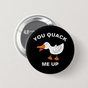 Je Kakkelt Me Knettergek Grappige Boerderij Eend S Ronde Button 5,7 Cm