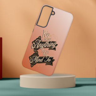Je Kan Alles Citaat Terracotta Roze Samsung Galaxy Hoesje