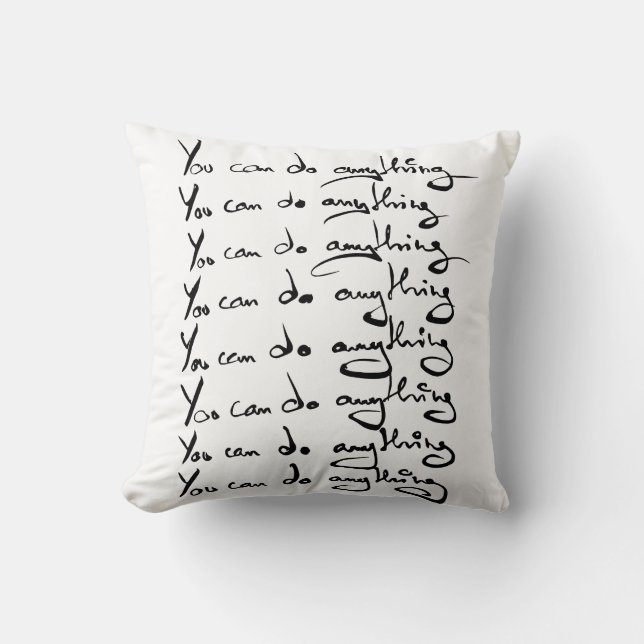 Je KAN ALLES! Inspirerende quote Kussen (Voorkant)