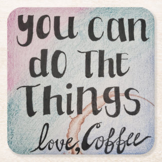 Je kan de dingen doen, liefde, koffie kartonnen onderzetters