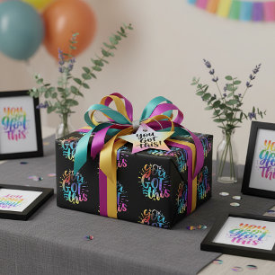 Je kan dit inspirerende sterren en kleuren cadeaupapier