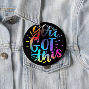 Je kan dit inspirerende sterren en kleuren ronde button 4,0 cm