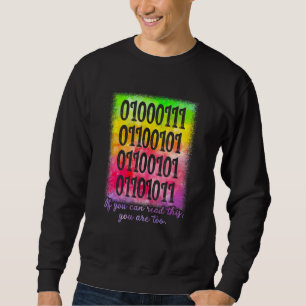 Je kan dit lezen je bent te binair code programmeu trui