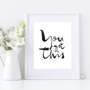 Je kan dit Minimalistische Motiverende Inspirerend Poster