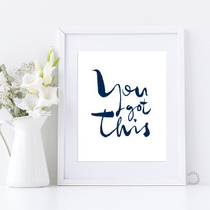 Je kan dit Minimalistische Motiverende Inspirerend Poster