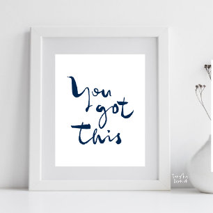 Je kan dit Minimalistische Motiverende Inspirerend Poster