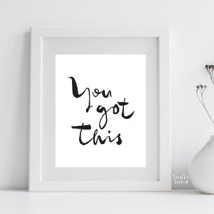Je kan dit Minimalistische Motiverende Inspirerend Poster