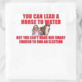 Je kan een paard naar water leiden rechthoekige sticker (Tas)
