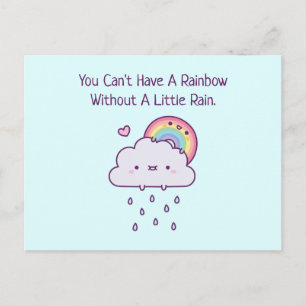 Je kan een regenboog hebben zonder een beetje rege briefkaart