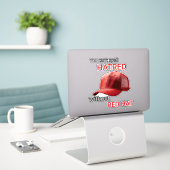 Je kan 'hatred' niet spellen zonder Red Hat Sticker (Laptop op bureau)