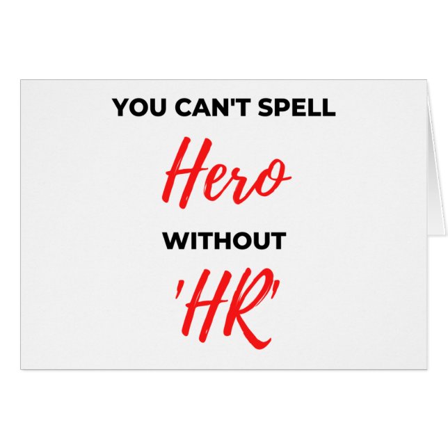 Je kan 'held' niet spellen zonder 'HR' 2 (Voorkant Horizontaal)