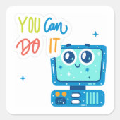 Je kan het doen met Retro Technology Sticker (Voorkant)