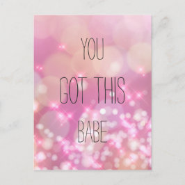 Je Kan Het Schat Roze Glans Inspirerende Spreuk Briefkaart