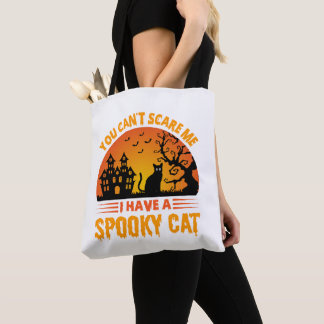 Je Kan Me Niet Bang Maken, Ik Heb Een Griezige Kat Tote Bag