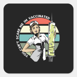 Je kan me niet schelen dat ik gevaccineerd ben - g vierkante sticker