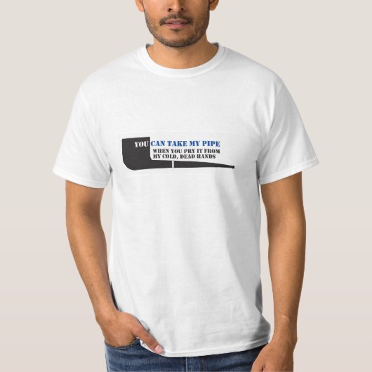 'Je kan mijn pijp van de roker nemen' t-shirt (Voorkant)