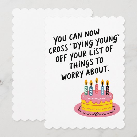 Je Kan Nu Dying Young Funny Oude Leeftijd Geboorte Kaart (Voorkant / Achterkant)