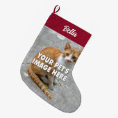 Je kat foto kerststaart grote kerstsok (Voorkant (Hangend))