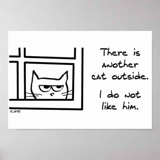 Je kat houdt niet van dat andere kat poster (Voorkant)