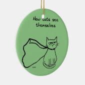 Je kat in de superheld - grappige kat-gift keramisch ornament (Rechts)