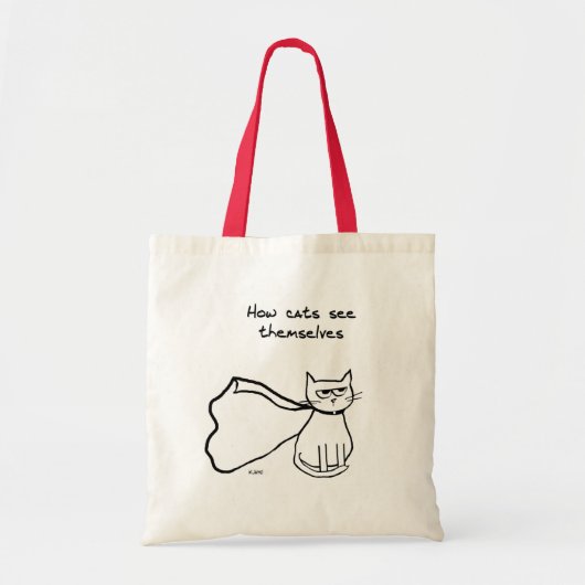 Je kat in de superheld - grappige kat-gift tote bag (Voorkant)