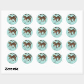 Je kat is 'Meow'. Ronde Sticker (Vel)