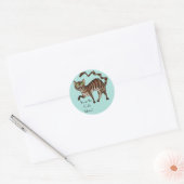 Je kat is 'Meow'. Ronde Sticker (Envelop)