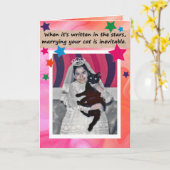 Je kat Kaart trouwen (Gele Bloem)