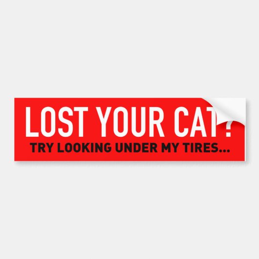 Je kat onder mijn banden bumpersticker (Voorkant)