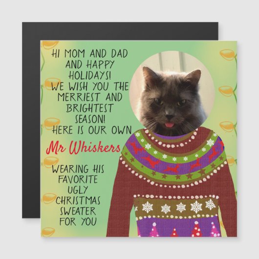 Je kat op maat gesneden kerstmis (Voorkant / Achterkant)