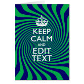 Je Keep Calm-tekst op een levendig wervelgrafisch (Voorkant)