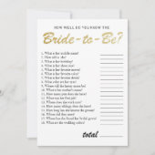 Je kent het bruid vrijgezellenfeest spel goud kaart (Voorkant)